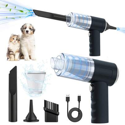 无绳宠物毛发吸尘器，可充电，适用于汽车、家庭、办公室，可吸除猫毛或狗毛，便携式手持吸尘器，专为宠物毛发设计。