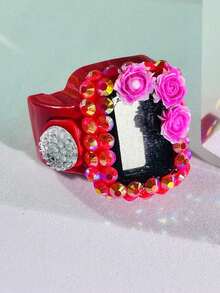 畅销款，镶嵌3朵水钻的戒指，单面柜台，中东水钻柜台，穆斯林水钻戒指柜台 - 多色 - 查看 8