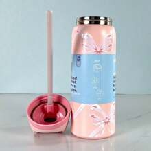 Owal'a Water Bottle 32oz,Multiple Colors Are Available,With Straw,Heat Preservation Time More Than 24 Hours, Cold And Hot Water Can Be Insulated, Can Make Coffee, Frozen Drinks, Beautiful Appearance, Exquisite Workmanship, Suitable For Camping, Work, Indoor Use. - Nàng Tiên Đường Mận - 32oz - Xem 4