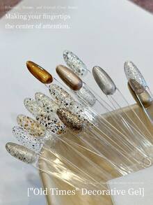 MORDDA 18 Colors Glitter Patting Glue Smudge Canned High Saturation Popular Semi-Solid Nail Polish Glue Women's Salon Manicure DIY - 彩色 - 查看 3