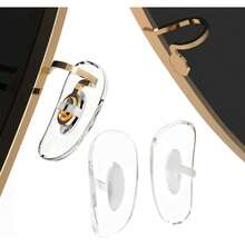 6 Pairs Replacement Nose Pads For  RB3025 Aviator Sunglasses Clip-On Style Nose Pieces Guards For RB Glasses Frames (16mm, Gold) - 銀色 - 16毫米 - 查看 8