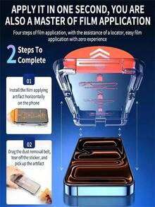 Paquete de 6 protectores de pantalla de vidrio templado ultra claros compatibles con 17 Pro Max, 17 Air, 16 Pro Max, 17, 16, 15, 14, 13, 12, 11 Plus, Mini X, XS, XS Max, XR, 7P, 8P. Instalación automática anti-polvo, dureza 9H, fácil de instalar, anti-huellas dactilares, protección de pantalla HD clara. Esenciales para uso diario, oficina y hogar. Accesorios para teléfono a prueba de agua, a prueba de golpes, resistente a caídas y arañazos. - transparente - Ver 6