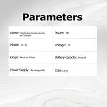FollowBreak 二合一电动指甲钳和指甲锉，带LED灯，便携式美甲工具，USB充电，适用于修剪、打磨、抛光和塑形指甲，是馈赠亲朋好友的完美礼物。 - 彩色 - 查看 9