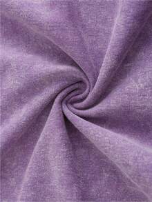 Men's Printed Pattern Washed T-Shirt - Casual Loose Summer T-Shirt With Star And Flame Design, Adult Brown 100% Pure Cotton Round Neck Shirt, Breathable T-Shirt | Avant-Garde Casual Wear | 100% Pure Cotton Printed T-Shirt - Màu tím - Xem 5