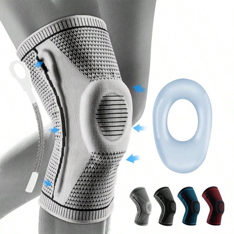 Đai bảo vệ đầu gối unisex có miếng đệm gel bảo vệ xương bánh chè và hỗ trợ hai bên, ống bó đầu gối nén dành cho thể thao và tập luyện.