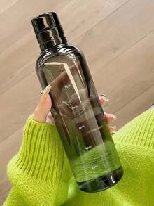 1pc/Portable Large Capacity Plastic Water Bottle, Beautiful Shaker, Travel Essentials, Glass Juice Bottle, Water Bottlepp - Multicolor - View 3