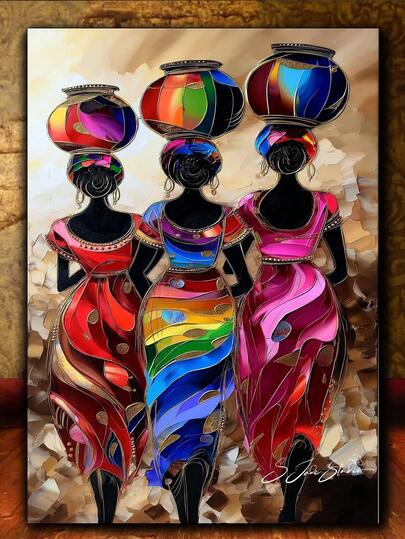 Vibrant Turban Woman Portraitd 5D Diamond Painting Kits For Adults, Diamond Art Diamond Painting Full Drill Crystal Rhinestone Embroidery Craft Kits For Home Wall Decor Gifts