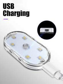 EIGIIS Touch USB Night Light, LED Touch Sensor Light, Bookshelf Lighting, Car Ambient Light, USB Rechargeable Mini Light With Colorful Lighting Effects, Suitable For Home Decoration And Car Atmosphere - Pair - View 7