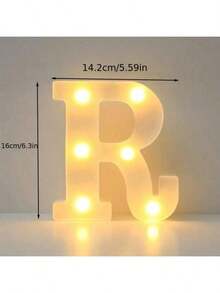 6.3 英寸可定制 LED 字幕灯 - 1 件，壁挂式，电池供电 - 非常适合婚礼、生日、家居装饰 - 白色 - 查看 18