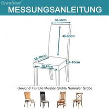 Granbest Premium Wasserdicht Esszimmer Stuhl Abdeckungen Satz Von 4, Stretch Hohen Zurück Stuhlhussen Slipcover Für Esszimmer, Abnehmbaren Stuhl Schutz Für Bankett, Küche, Party (4er Set, Grau)-8940 - MatchaGrün - Übersicht 8