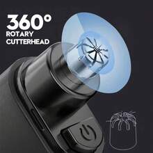 Recortador de pelo de nariz para hombres, removedor de pelo de nariz portátil, recortador recargable por USB para nariz y orejas, cortador de pelo de nariz eléctrico C8NO - TX16-Azul Conjunto A - Ver 5