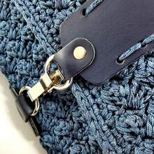 5pcs Crochet Bag Making, Brown/Black, Double Closure In PU Leather+ Side Parts With Metallic Arches+Shoulder Strap, Crocheting Bag, Knitting Bags, DIY PU Leather Bags, Purse Making Materials, DIY Women's Purse, Purse Making Accessories - A - View 7