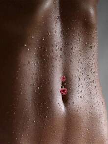 Anillo de piercing de ombligo de plata de ley 925 con bola de diamante de moda - uña del ombligo - Ver 3