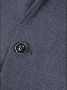 Men's Slim-Fit Black 3-Piece Suit - Elegant Black And White Wedding And Formal Wear, Long Sleeves, Button Closure, Non-Stretch Fabric, Suitable For Office Meetings And Elegant Events All Year Round, Wedding Attire, Slim-Fit Suit - Xám - Xem 5