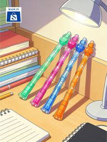 透明葫芦竖笛，透明葫芦小笛创意乐器中性笔，开学季，情人节礼物 - 彩色 - 查看 1