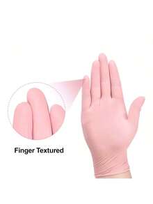 Pink Disposable Gloves - Latex-Free, Powder-Free Nitrile Gloves, Suitable For Household Cleaning, Multi-Purpose Cleaning, Tattooing And Hair Coloring - Available In Multiple Sizes - Multicolor - View 9