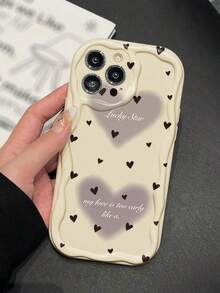 1个心形UV印花奶牛图案手机壳，柔软TPU保护套，创意图案手机壳，兼容 17/16/15/14/13/12/11，情人节、生日、圣诞节、万圣节礼物，送给男友、家人、朋友 - 彩色 - 查看 3