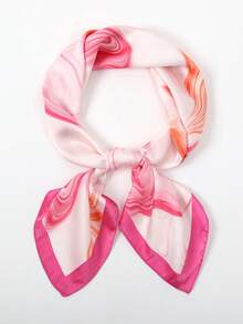 1条印花围巾/头巾/方巾，适合日常使用 - 彩色 - 查看 2