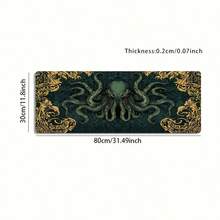 Tấm lót chuột chơi game cỡ lớn hình bạch tuộc Cthulhu họa tiết retro, đế cao su chống trượt, thảm trải bàn lớn, phụ kiện máy tính, tấm lót chuột chơi game chống bẩn, quà tặng lý tưởng cho game thủ, thảm trải bàn mở rộng, phụ kiện văn phòng thời trang. - Chuột Pad - Xem 6