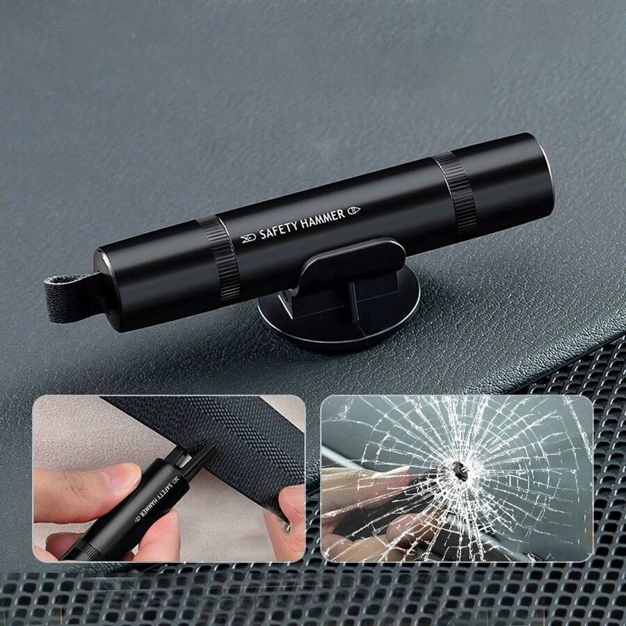 2-In-1 Car Safety Hammer, Window Breaker, Emergency Escape Tool - Multicolor - View 1