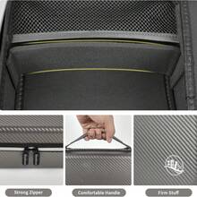 ALKOO Túi đựng dụng cụ cắt tóc, hộp đựng máy tỉa tóc nam, hộp đựng máy tỉa tóc di động, bộ dụng cụ cắt tóc, bảo vệ lưỡi dao và các vật dụng khác của thợ cắt tóc (chỉ bao gồm túi). - Màu xám đen - Xem 4