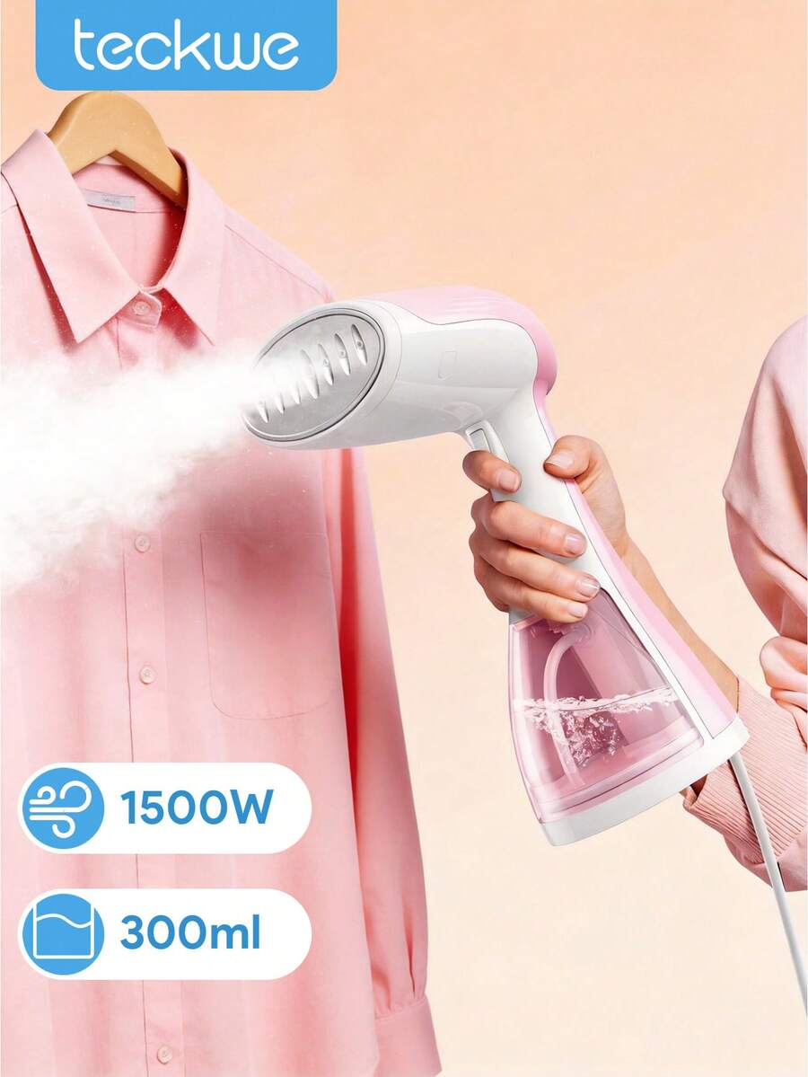 Teckwe Máy làm sạch hơi nước 3 trong 1 cho gia đình, bàn là hơi nước đứng, máy hấp quần áo du lịch di động, máy hấp vải cầm tay, dung tích lớn 300ml và làm nóng nhanh 15 giây, tự động tắt nguồn thích hợp cho gia đình và du lịch - Quà tặng Giáng sinh có phích cắm EU, vật dụng không thể thiếu cho kỳ nghỉ cắm trại mùa thu và mùa đông, đồ dùng thiết yếu cho kỳ nghỉ, phụ kiện cắm trại, đồ dùng cắm trại