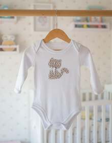 Sempre Bebê Baby Girl Clothing Set Long Sleeve Bodysuit With Pants And Headband Blogger Diva Leopard Kitten Bow Outfit Winter Cold Weather Kitten Set With Chic Bow - 白色 - 查看 6