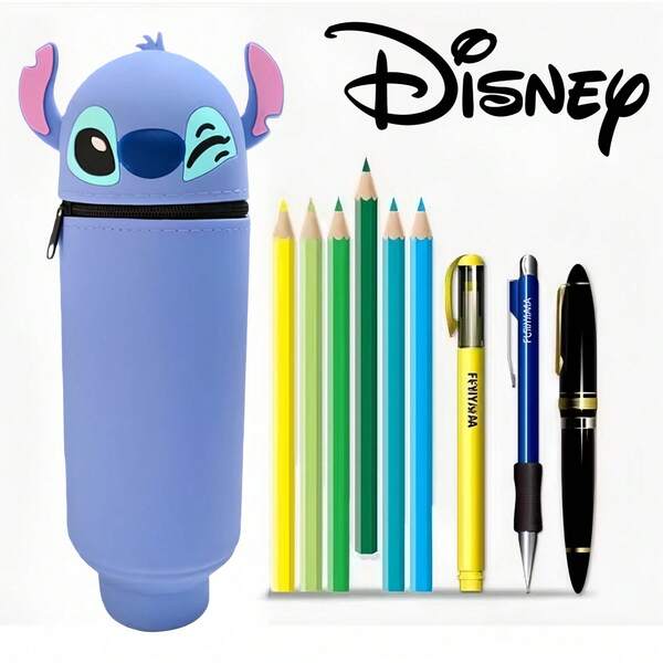Stitch Themed Stationery Set Including Backpack, Pencil Case, Pencil Holder, And Other Accessories