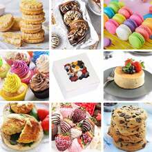 100pcs White Egg Yolk Cake Baking Cups, Oil-Proof Paper Cups For Muffin, Macaron, Baking - Multicolor - View 3