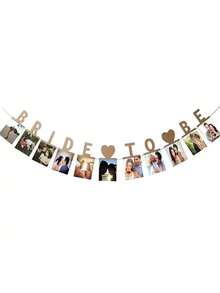 1 pieza Clip para foto de la novia, decoración de banner de foto de boda vintage - Multicolor - Ver 6