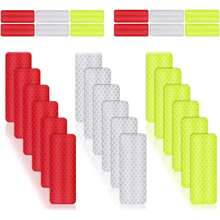 30 cintas reflectantes de  al aire libre, pegatinas reflectantes de advertencia para el reflector del coche, calcomanías impermeables reflectantes para vehículos, bicicletas, motocicletas,41024111 - Multicolor - Ver 1