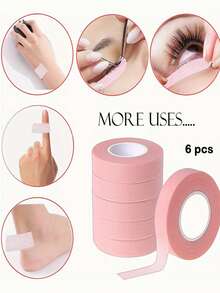 6件套眼影胶带套装，包含2包眼影胶带和2包眼影贴纸，采用无纺布材质，适用于眼影、眼线、睫毛膏和唇妆，亦可作为睫毛嫁接工具使用。 - 彩色 - 查看 7