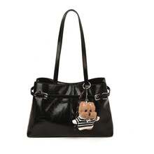 Men Tote Bags - Wine Red Without Pendants - View 4