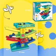 LHChan Pistas de Carros Rampas para Niños, Pista de Carreras con 4 Mini Coches, Juguetes Educativo para Niños de 3 4 5 6 7 Años, Regalo de Navidad Cumpleaños para Niño y Niña - Multicolor - Ver 3