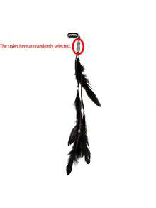 Clip con banda de plumas artificiales estilo bohemio, con borlas de plumas, adecuado para uso diario de mujeres, accesorios para la cabeza, accesorios para el cabello de mujeres, pasador de cabello, barrettes - Multicolor - Ver 13