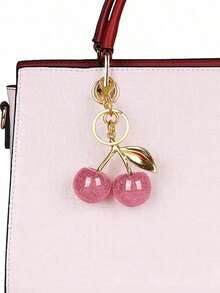 1pc Cherry Bag Charm Purse Charms Keychain- Car Cherry Accessories Keychian Gifts For Women Christmas Gifts For Women Valentine Bag Gifts For Women (Size 4. 3inches/10. 92cmX2. 6inches/6. 6cm Cherry Size 1. 18inches/3cm) Bag Charms Car Accessories Teacher Friend Sister Gift Ideas HFKH - 金色+玫瑰粉 - 查看 2