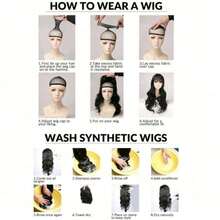 13x4 中分渐变棕色和金色合成蕾丝前假发，柔软长波浪发型，自然预修剪发际线和婴儿发。 - 彩色 - 查看 11