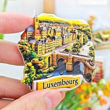 1/2个树脂冰箱贴，荷兰、比利时、卢森堡、丹麦、阿姆斯特丹、布鲁塞尔、哥本哈根郁金香、风车旅行纪念品，家居、办公室、卧室、度假岛屿磁性装饰品，荷兰、比利时旅行创意礼物 - 多色 - 查看 13