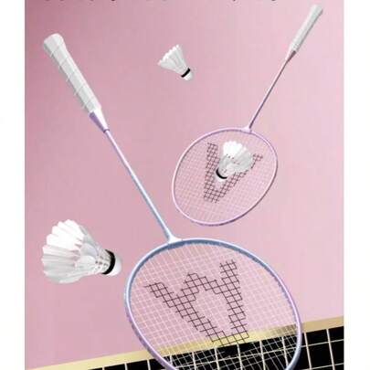 Zestaw 2 rakiet do badmintona dla dorosłych z piankowymi uchwytami, wytrzymały zestaw rakiet treningowych