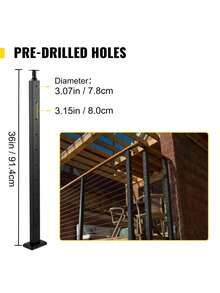 Tuspuzz Cable Railing Post Level Deck Stair Post 36  0.98 1.97   Cable Handrail Post Stainless Steel Brushed Finishing Deck Railing Pre-Drilled Pickets With Mounting Bracket Stair Railing Kit Black - Black - View 5