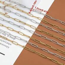 5pcs Stainless Steel Simple Versatile Necklace Chain, 45cm + 5cm Extension, With Lobster Clasp, Suitable For Necklace DIY Jewelry Making - Multicolor - View 5