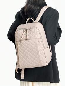 Commuter Backpack | Tribute To All-Weather Travel Aesthetics | Quilted Design * Multi-Functional Storage System | Unlock Absolute Visual Sovereignty For Daily Commute - Multicolor - View 9