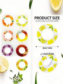 1pc Multi-Flavor Cup Fragrance Ring, Variety Of Fruit Scented Rings, Creative & Interesting Fragrance Rings That Only Make Water Smell Nice Without Changing The Taste - Multicolor - View 3