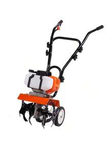 Tiller Cultivator, 43CC 2-Stroke Garden Cultivator, Tiller With 4 Steel Adjustable Front Tines For Lawn, Garden And Field Cultivation,Garden Tools, Gardening Tools For Garden - Orange - View 8