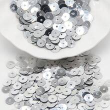 Payet Bulat Pipih 3mm-30mm, Payet Besar Longgar Warna Champagne Silver 1cm-3cm, 20g untuk Kerajinan Tangan DIY Menjahit Aplikasi Merajut Pembuatan Perhiasan Bordir - Payet pipih bulat - View 18