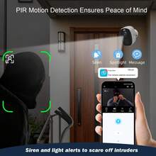 SANSCO Solar Powered Security Cameras Wireless Outdoor, 4pcs Solar Powered 3K 4MP Surveillance 2.4GHz & 5Ghz WiFi Cameras For Home Security Outside, PIR/AI Motion Detection, IP65 Waterproof, Color Night Vision, 2-Way Audio, White - White - View 5