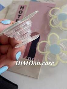 Minimalist Small Yellow Flower Phone Case With Stand, Cute Retractable Creative Unisex Phone Accessory - Multicolor - View 10