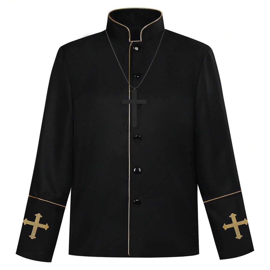 Men Cosplay Clothing - Black - View 1