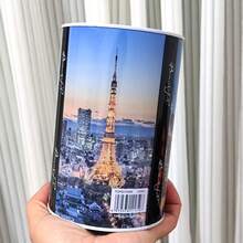 1pc Unique Large Capacity Marble Texture Piggy Bank, Smooth Tactile Sealed Cylindrical Metal Coin Money Saving Box, Suitable For Storing USD, EUR, AUD, GBP, SAR, TMT, EGP, CHF, TWD, AUD Coins, Random Color - Multicolor - View 19