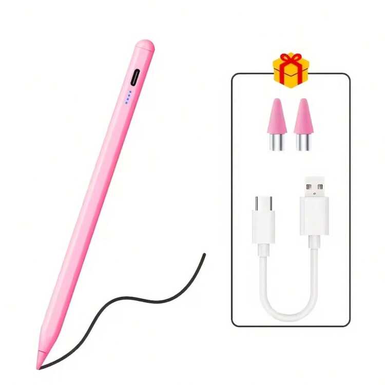 Stylus Pen Compatible With IPad/Android Tablets, Smooth Writing, Fast Charging, High Precision & Sensitivity Capacitive Stylus Pen For IOS Tablets And 95% Touch Screen Devices (Includes 2 Replacement Tips, Type-C Charging Cable), Suitable For Study, Business, Gaming, Relaxes Fingers For Improved Accuracy, Notebook Pen, Business Pen, Fashion Pen, Professional Stylus, Premium Design, Includes Replacement Tips, Capacitive Stylus Pen, Office Workers, Professionals Gifts For Mother, Family, Friends, Kids, Birthday, Holiday - Multicolor - View 7
